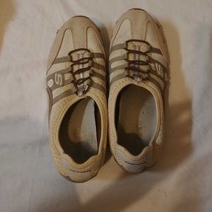 Skechers Women's Off White Slip-On Athletic Shoes